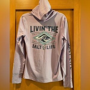 Salt Life Women’s Livin’ The Salt Life SLX Performance Lilac Hoodie Shirt NWT S